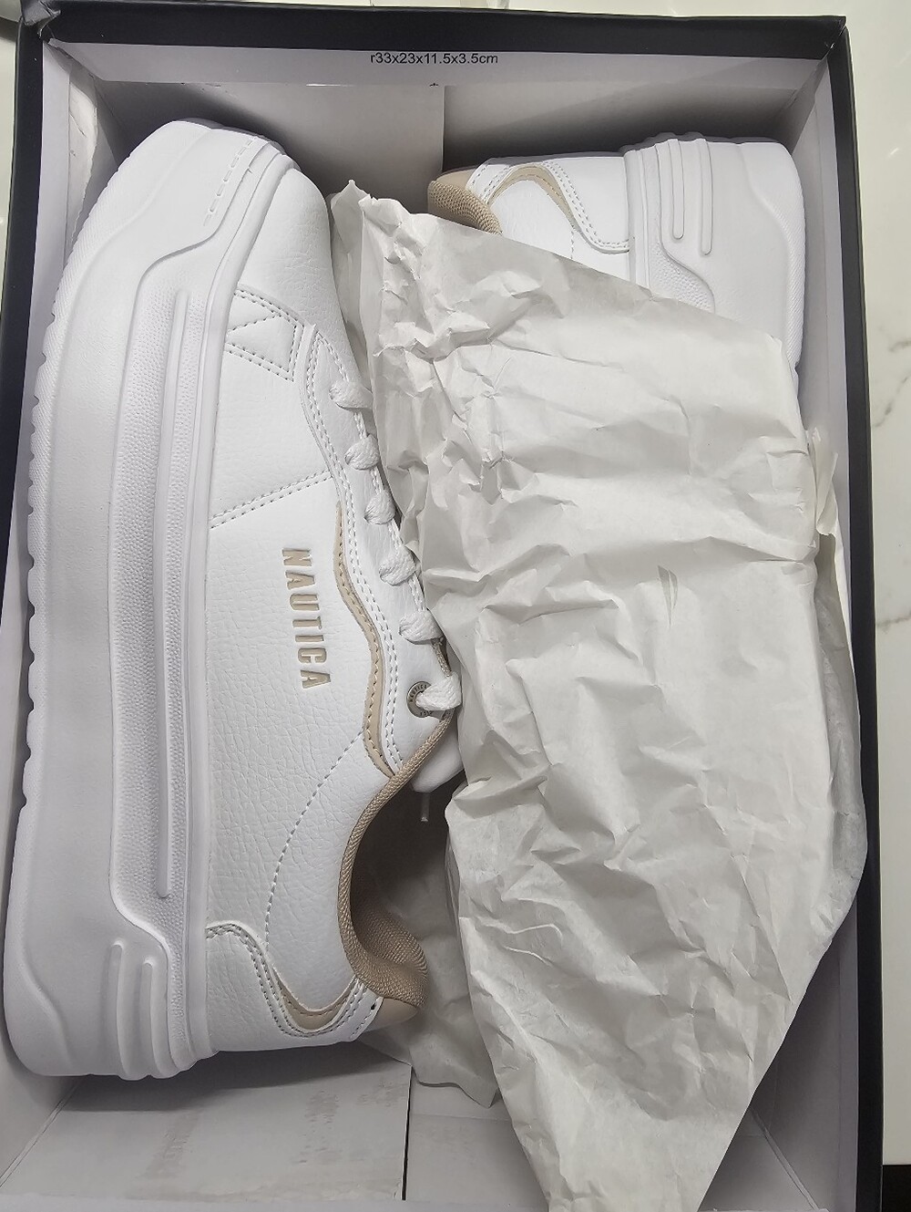 Nautica White & Beige Women's Casual Sneakers